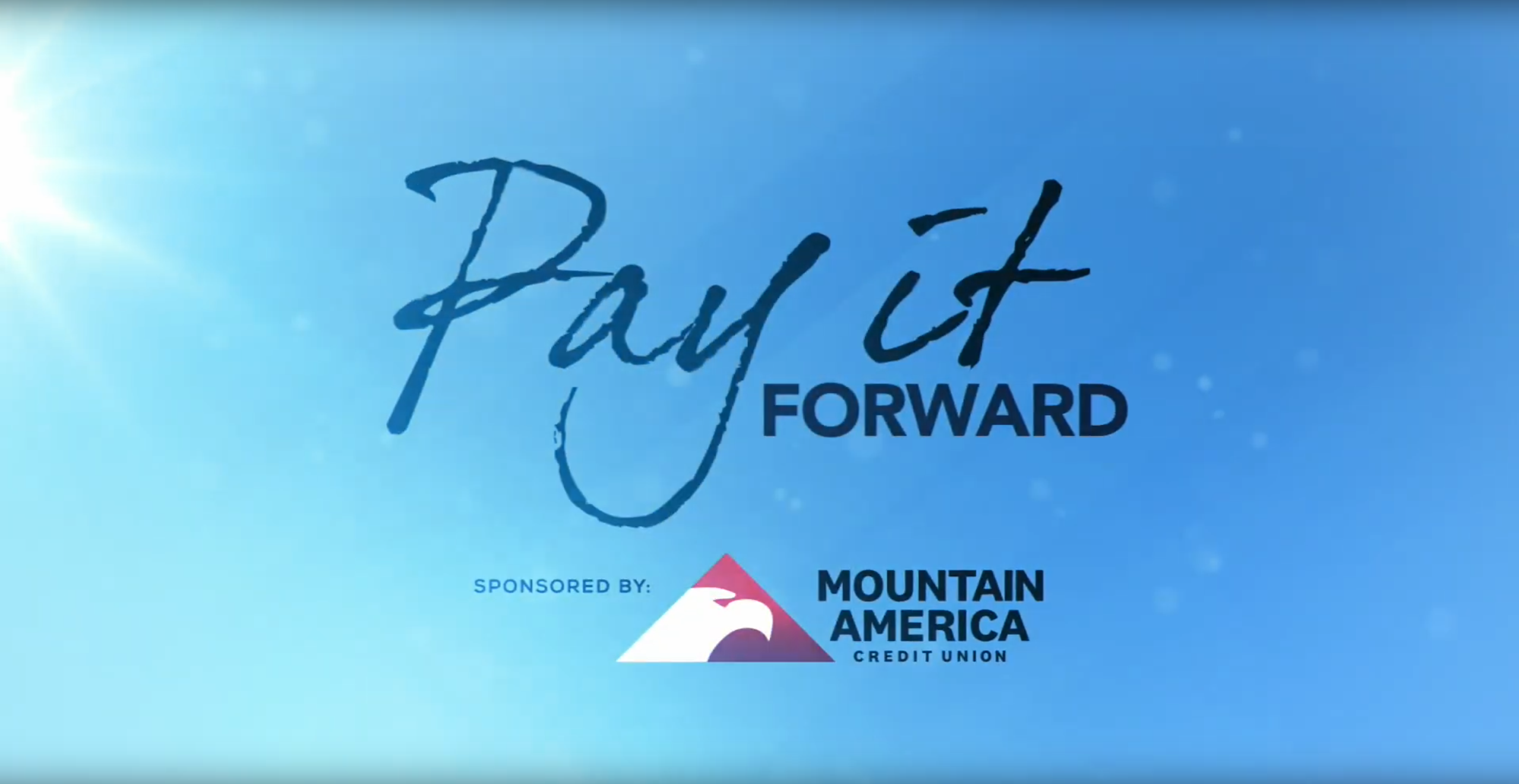 Pay It Forward logo with Mountain America Credit Union sponsorship